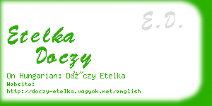 etelka doczy business card